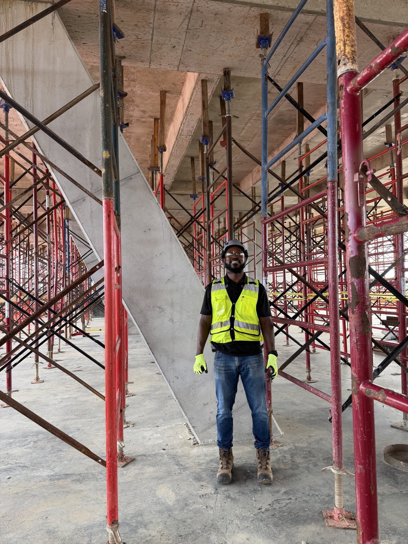 Brandon Rippy under shoring at the Circuit of the Americas Turn 1 project